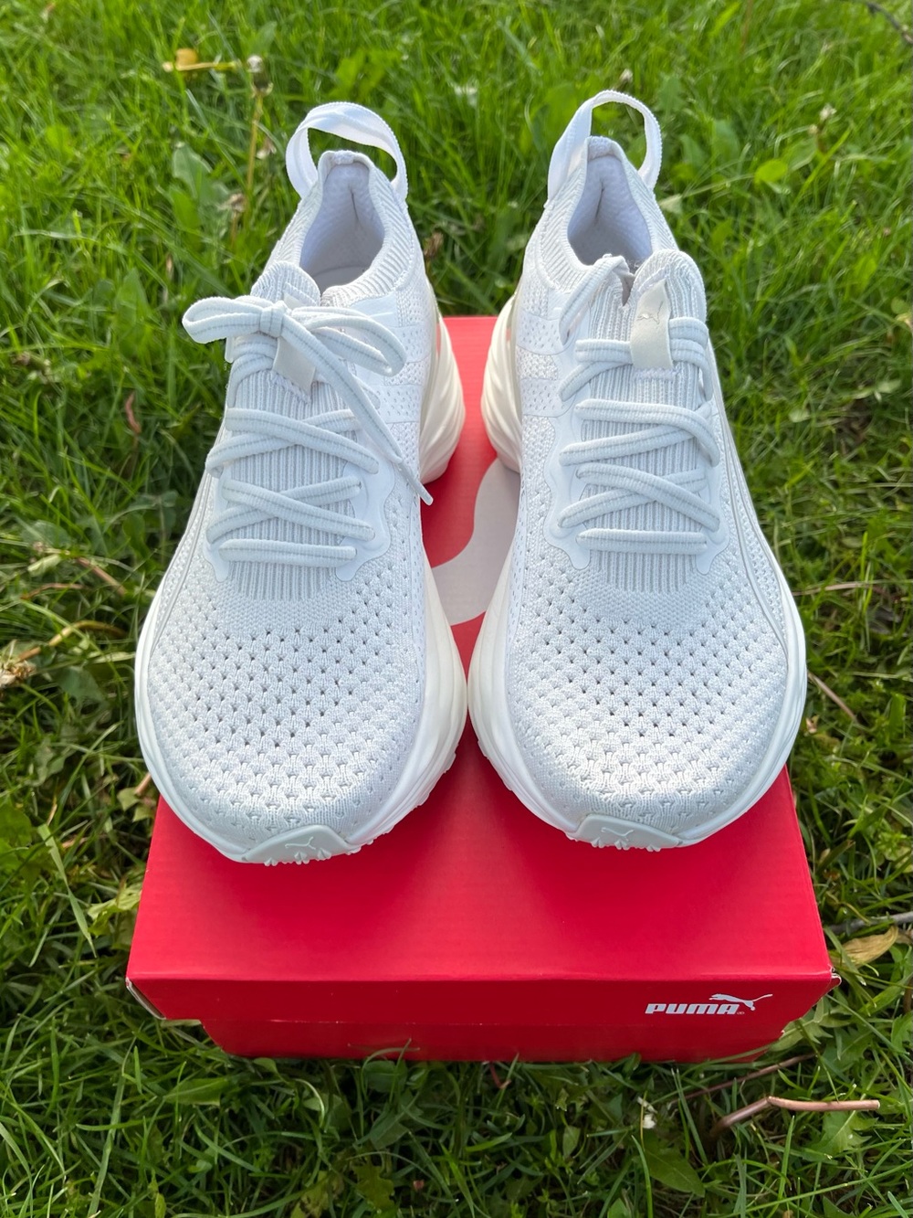Puma ForeverRun Nitro White Knit Women’s Running Shoes Size 5.5
